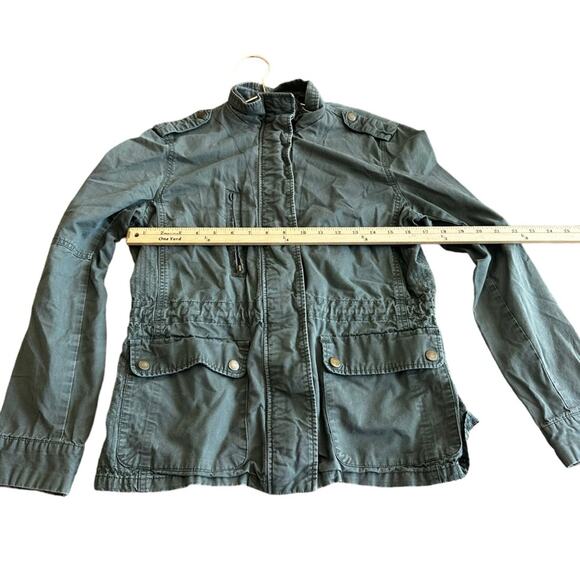 Love Tree Green Army utilityJacket zip and button front size large - Picture 5 of 5